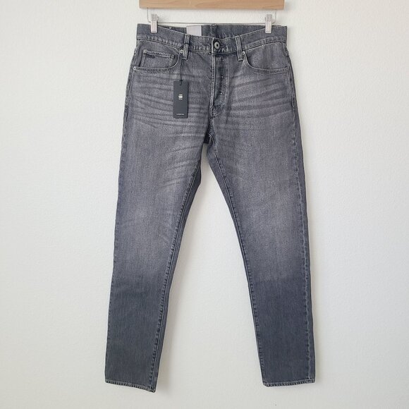 G-Star RAW 3301 Slim Denim Jeans Size 32x34 Gray